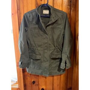 Universal‎ Thread Utility Jacket Military Anorak Drawstring Waist Green size XS